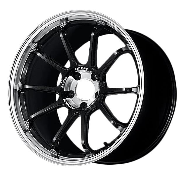 Advan RZ-DF2 - 19x9.5 +25 / 19x10.5 +32 / 5x112 - Diamond Cut & Racing Titanium Black (A9x MK5 Supra Fitment) *Set of 4*