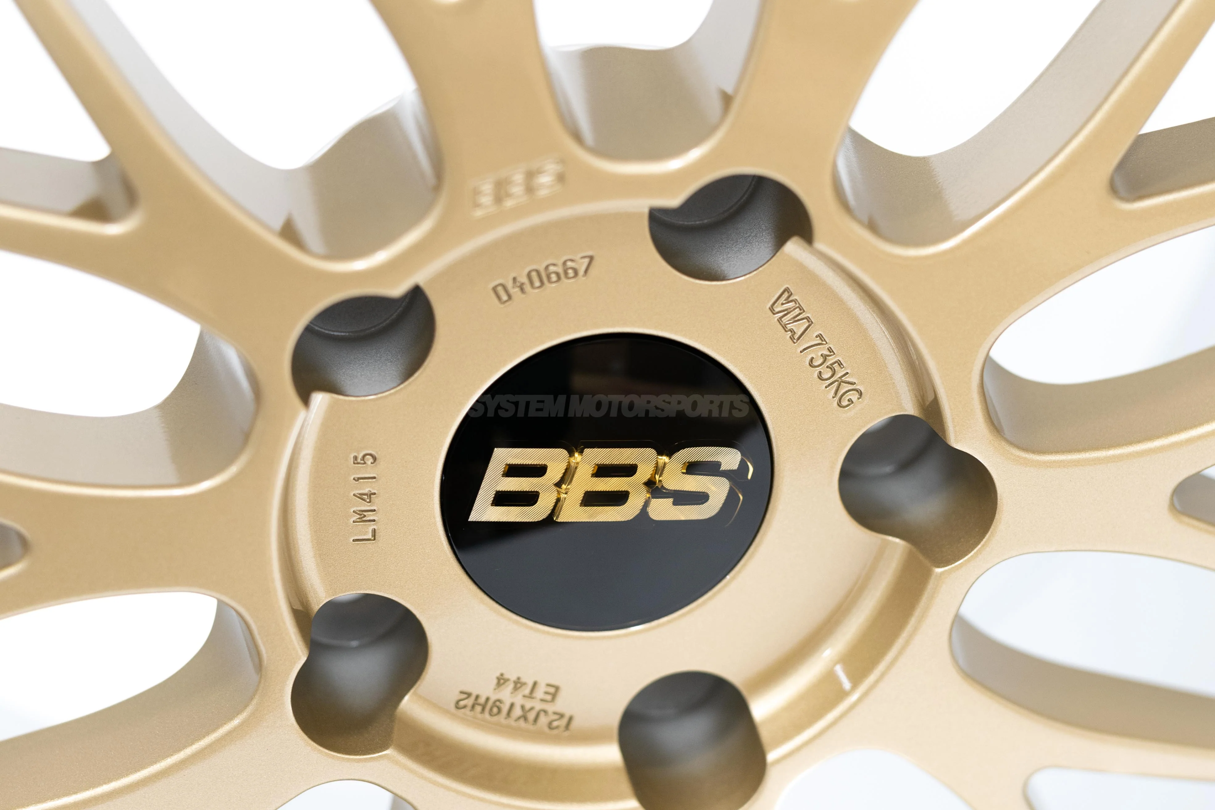 BBS LM - 19x8.5 +50 / 19x12 +44 / 5x130 - Gold w/ Diamond Cut Rim *Set of 4* - Image 9