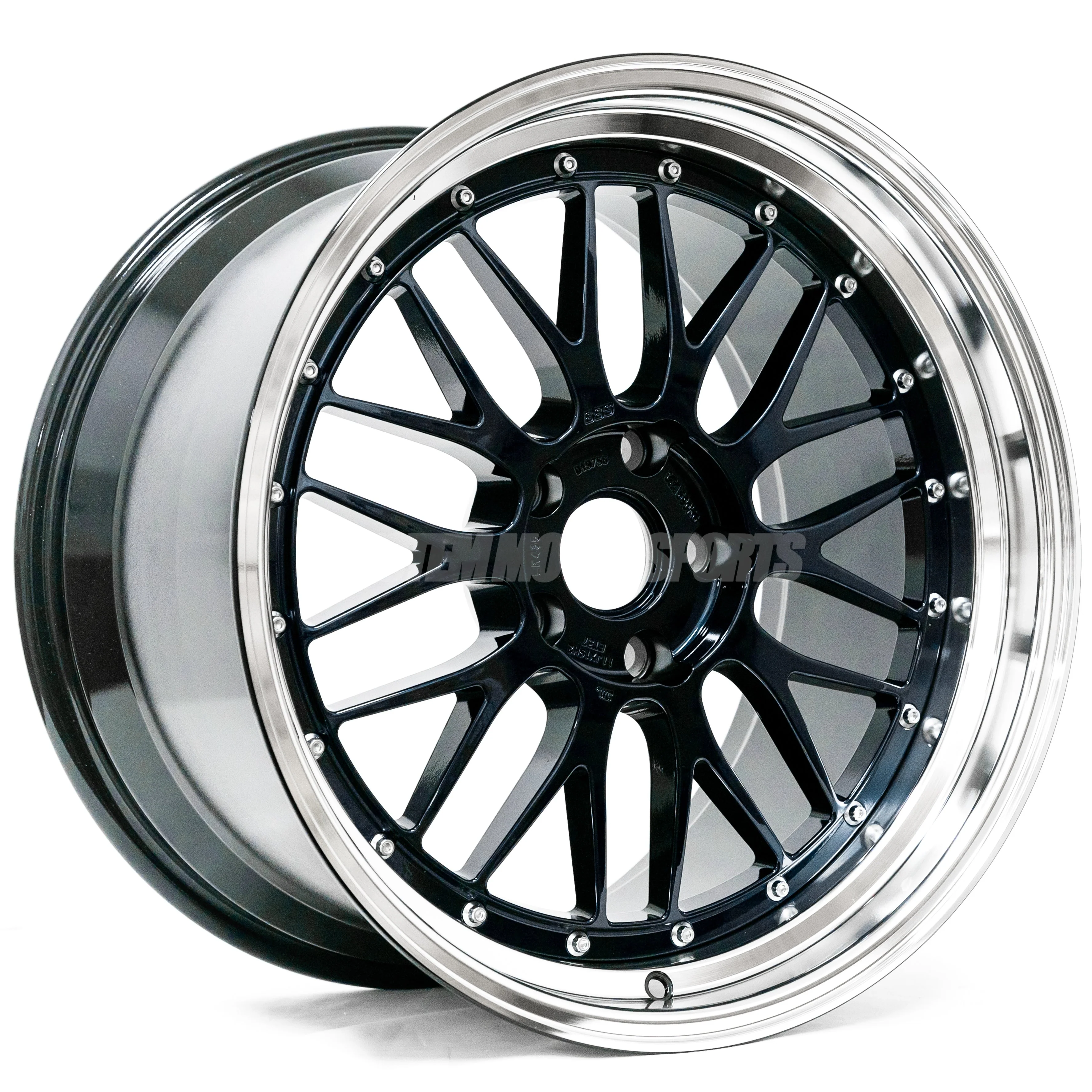 BBS LM - 19x8.5 +50 / 19x12 +44 / 5x130 - Navy Blue Pearl w/ Black Bright Diamond Cut Rim *Set of 4*