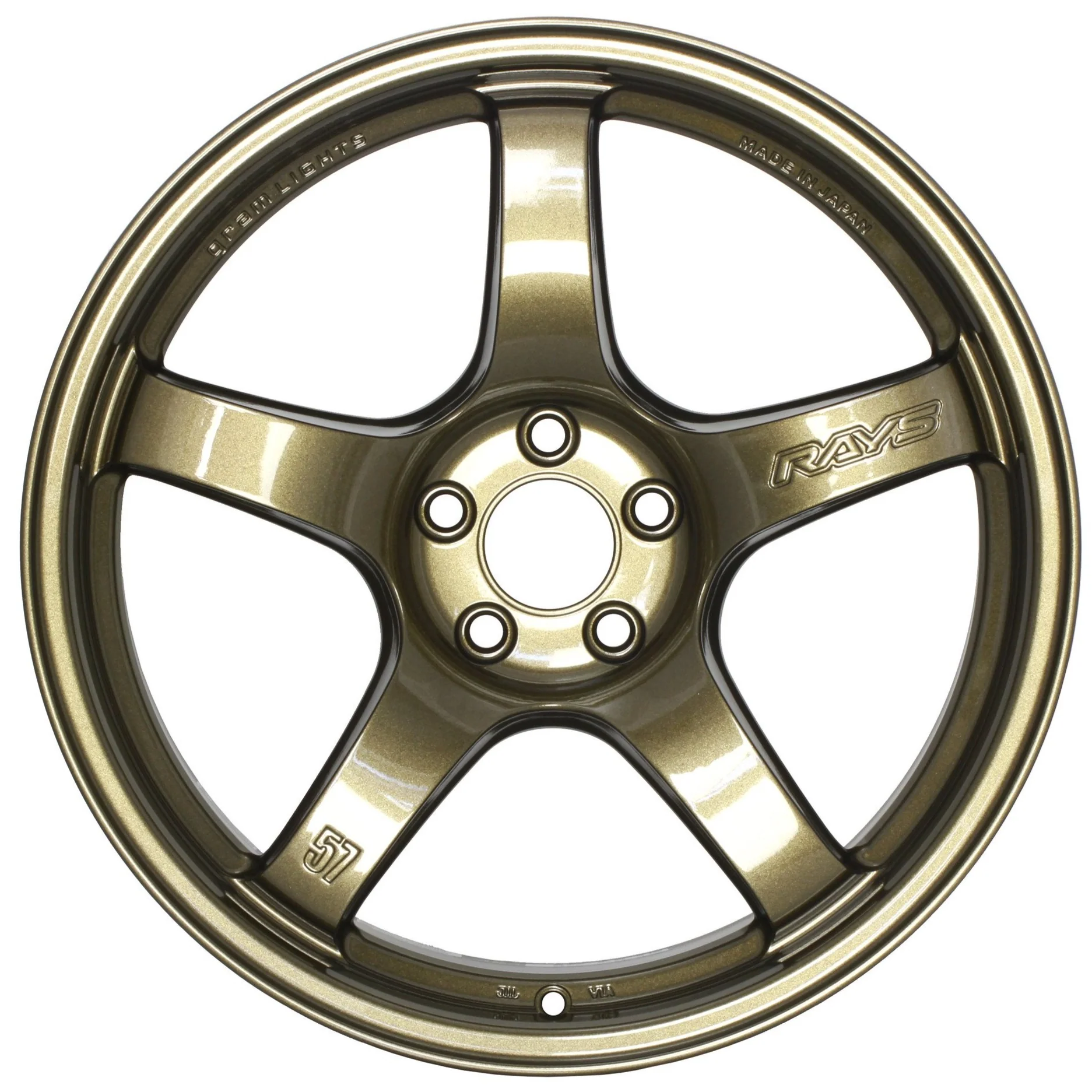 Gram Lights 57CR - 19x9.5 / +45 / 5x100 - Almite Gold *Set of 4* - Image 3