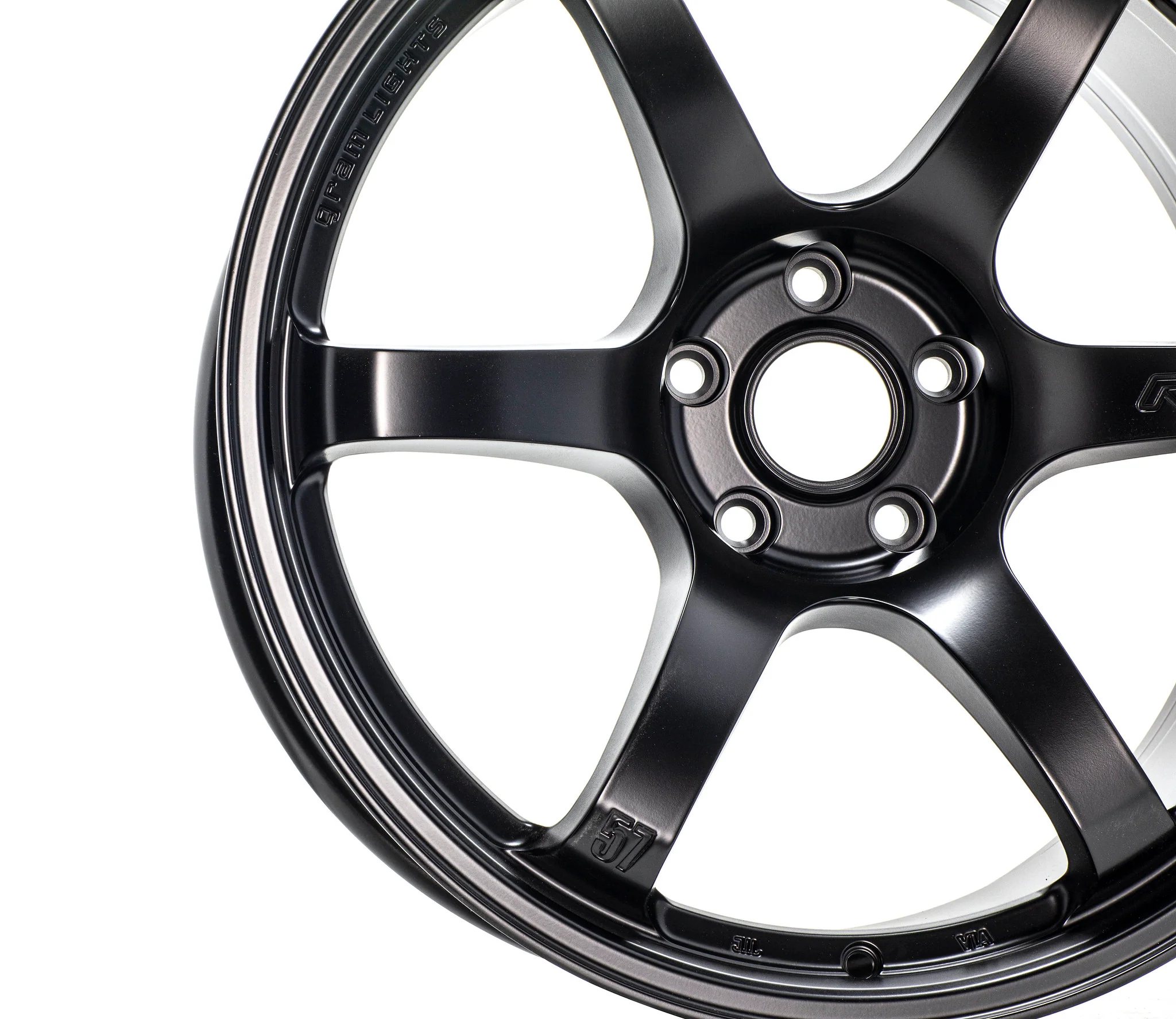 Gram Lights 57DR - 18x9.5 / +38 / 5x114.3 - Semigloss Black *Set of 4* - Image 9