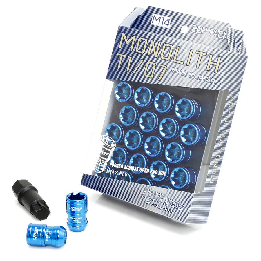 Project Kics Monolith T1/07 Lug Nuts - M14x1.5 / Blue - Image 2
