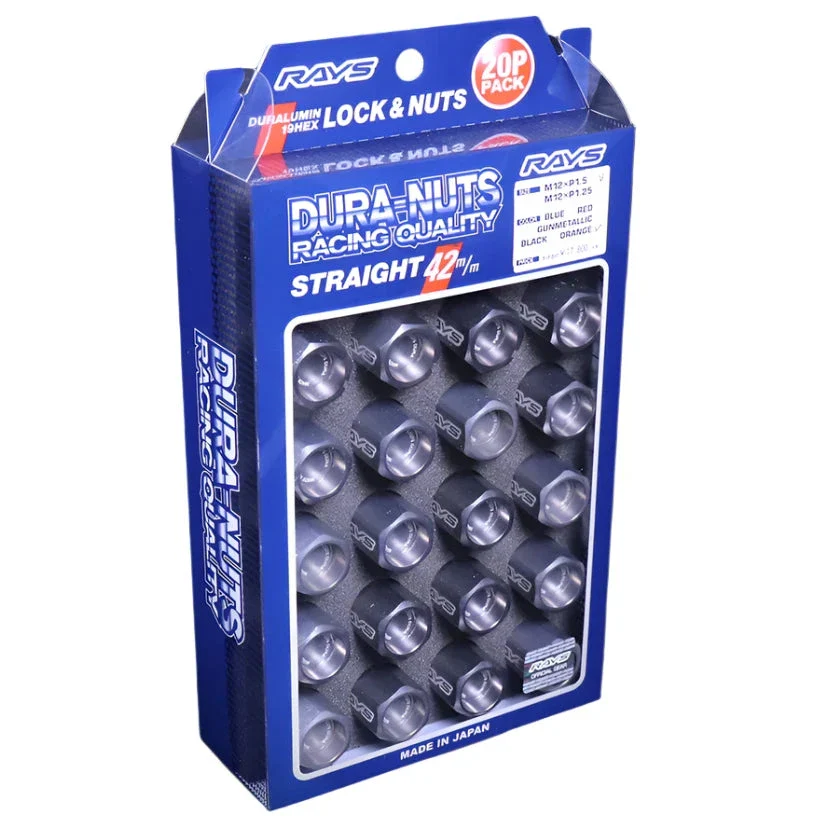 Rays Dura-Nut L42 Lug Nuts & Locks - M12x1.5 / Gunmetallic