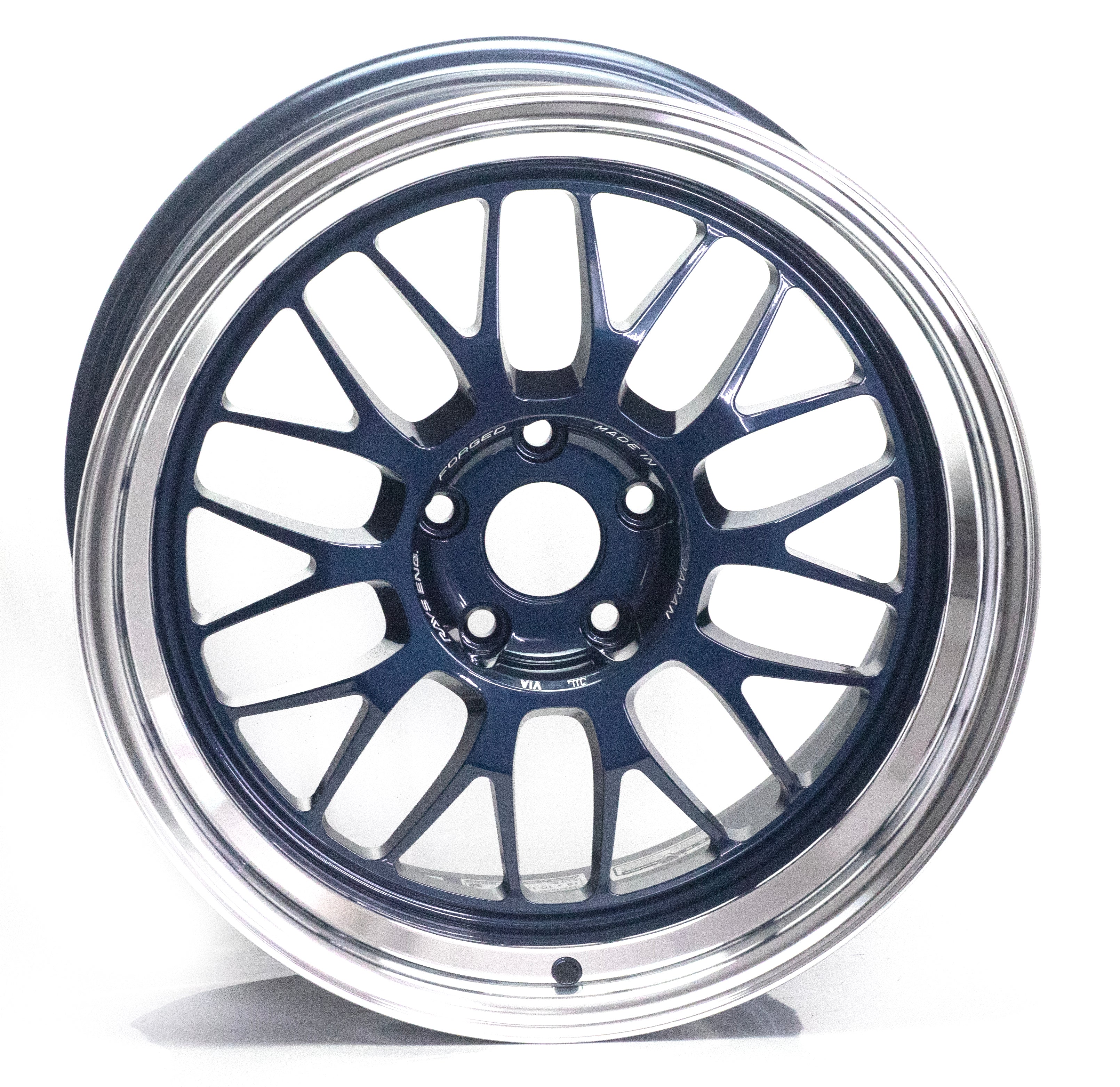 Volk Racing 21A - 18x9.5 +22 / 18x10.5 +22 / 5x120 - Mag Blue / Rim DC (BMW E90 M3 / E92 M3 / E93 M3 Fitment) *Set of 4* - Image 3